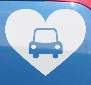 Heart Car Sticker - TenStickers