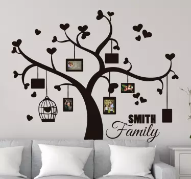 Heart family tree Living Room Wall Decor - TenStickers