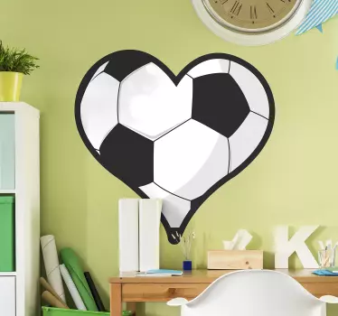 heart football sticker - TenStickers
