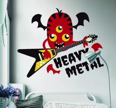 Heavy metal sticker for monstrous music lovers - TenStickers
