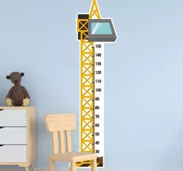 Height chart sticker crane height chart - TenStickers