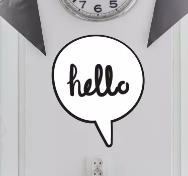 Hello Comic Book Speech Bubble - TenStickers
