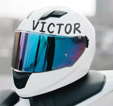 Motorcycle helmet personalised name sticker - TenStickers