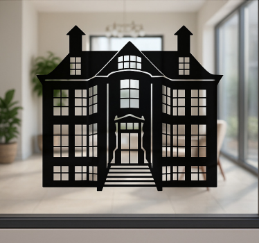 Heritage house outline window sticker - TenStickers
