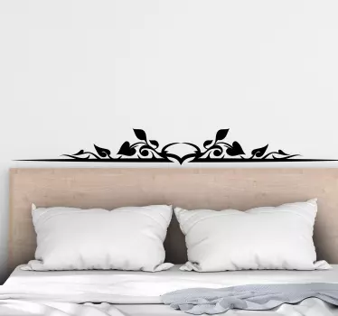 Holly Leaf headboard plant decals - TenStickers