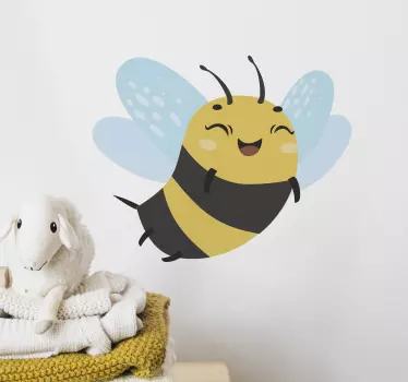 Honey Bee  illustration wall art decal - TenStickers