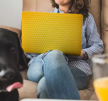 honeycomb laptop skin - TenStickers