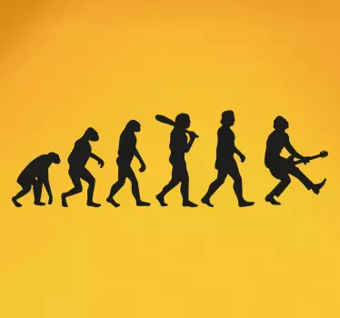 Human Evolution Rock Wall Sticker - TenStickers