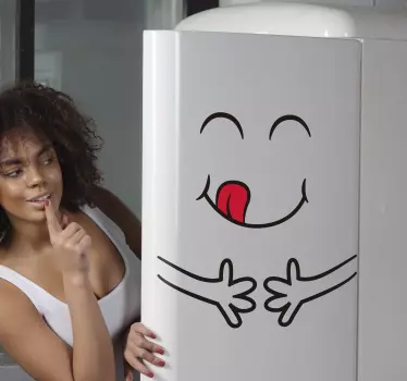 Hungry fridge wrap - TenStickers