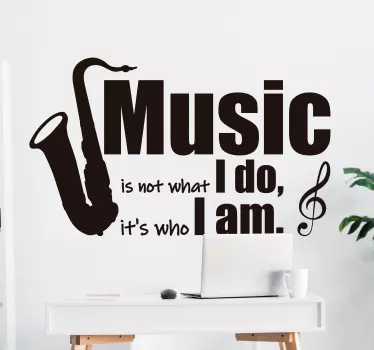 I am music wall decal - TenStickers
