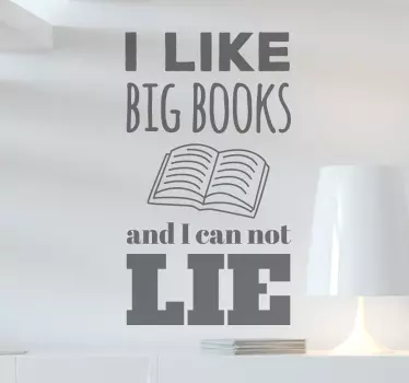 I Like Big Books Decorative Wall Sticker - TenStickers