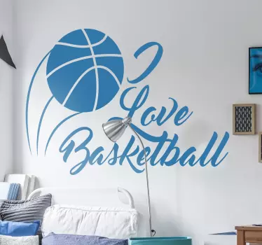 I Love Basketball Sticker - TenStickers
