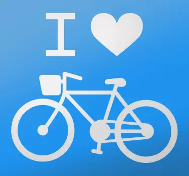 I Love Cycling Decal - TenStickers