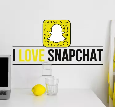 I love Snapchat Home Wall Sticker - TenStickers