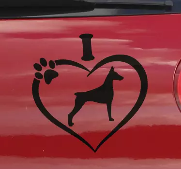 I love the Doberman Car Sticker - TenStickers