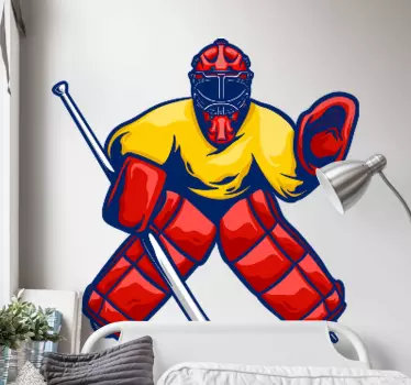 Ice Hockey Goalie football sticker - TenStickers