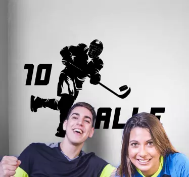 Ice hockey player  Custom Sticker - TenStickers