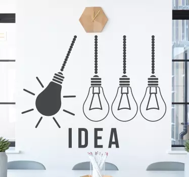 Idea with nice design inspirational quote stickers - TenStickers