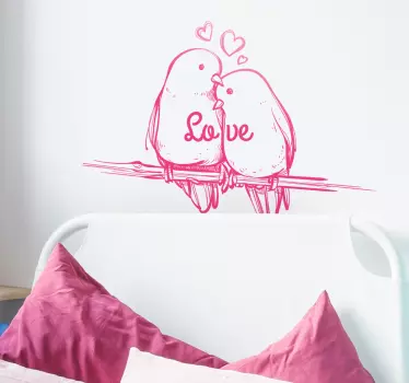 Ikea birds love headboard wall decal - TenStickers