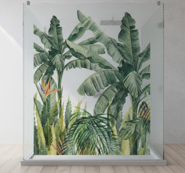 Illustration wall sticker graceful tropical trees - TenStickers