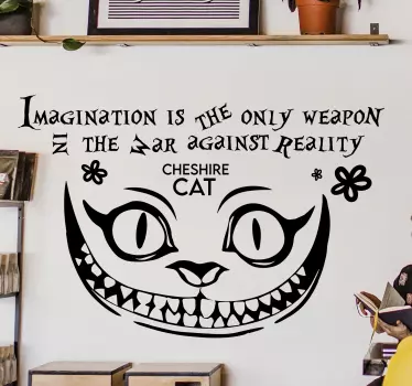 Imagination is the only weapon quote decal - TenStickers