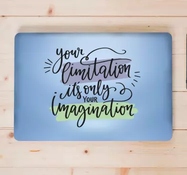 Imagination Limitation Quote laptop skin - TenStickers