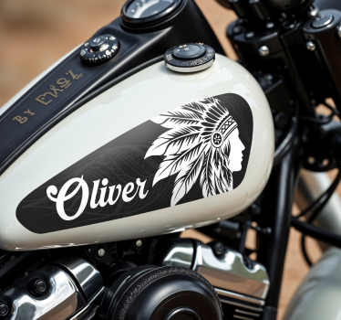 Indian Boss motorbike sticker - TenStickers