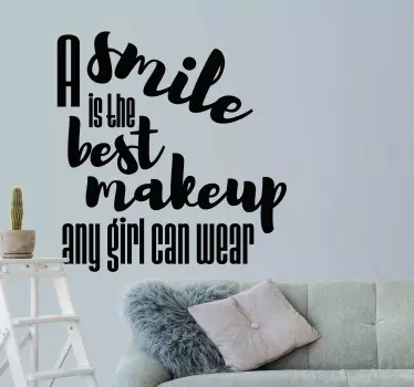 Inspirational smile quote quote sticker - TenStickers