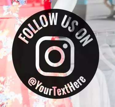 instagram monocolor ingles Shop window Decal - TenStickers