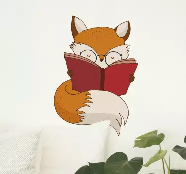 Intellectual fox head wild animal sticker - TenStickers