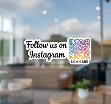 Internet sticker colourful instagram qr code - TenStickers