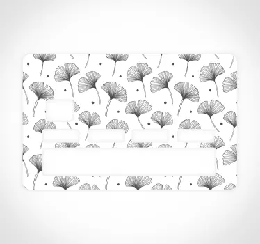 Intricate Floral Element credit card sticker - TenStickers