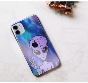 Iphone sticker alien cosmic design - TenStickers
