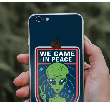 Iphone sticker alien encounter - TenStickers