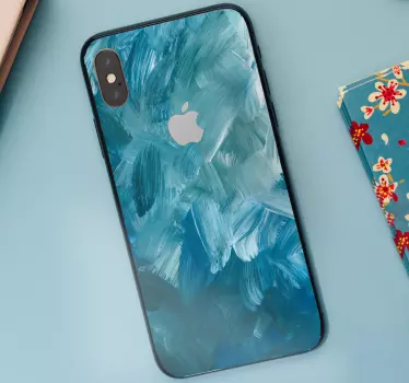 Iphone sticker aqua brush strokes - TenStickers