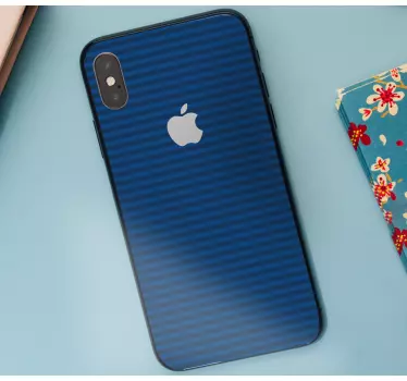 Iphone sticker blue striped wrap - TenStickers