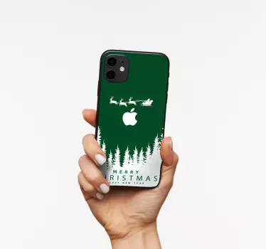Iphone sticker christmas sleigh scene - TenStickers