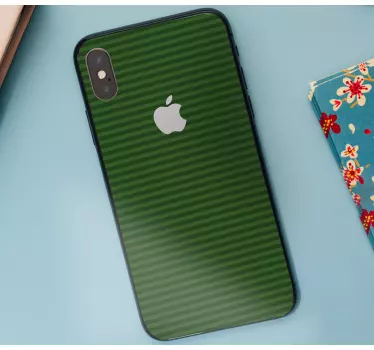 Iphone sticker emerald striped scarf - TenStickers