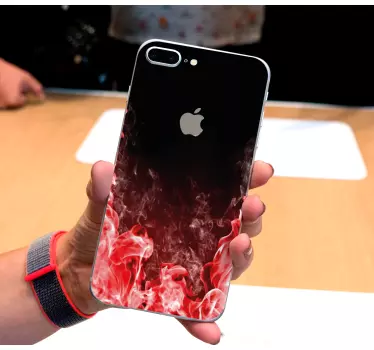 Iphone sticker flaming smoke design - TenStickers
