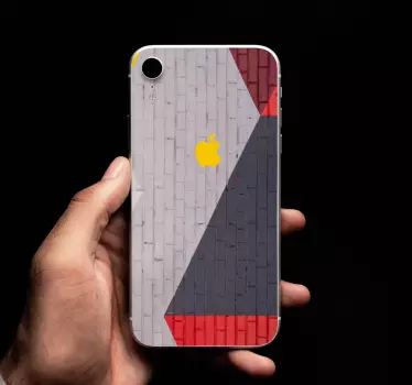 Iphone sticker geometric color split design - TenStickers