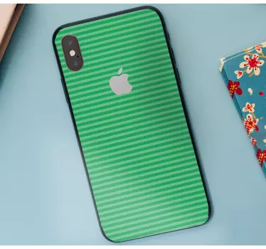 Iphone sticker green striped pattern - TenStickers