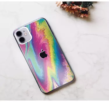 Iphone sticker in bright flowing colors - TenStickers
