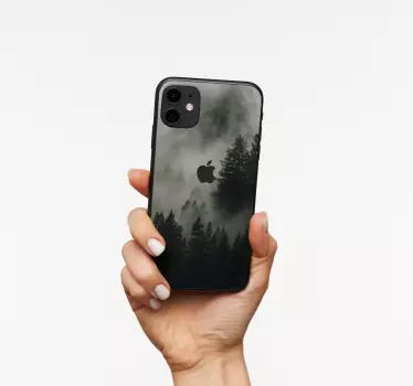 Iphone sticker misty forest landscape - TenStickers