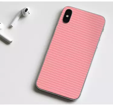 Iphone sticker pink striped cover - TenStickers