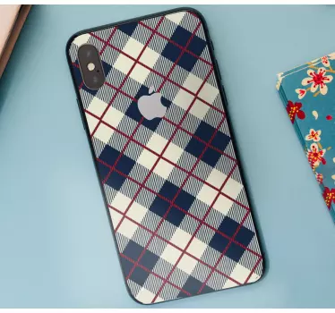 Iphone sticker plaid pattern - TenStickers
