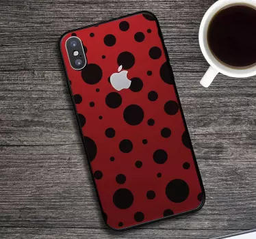 Iphone sticker red dot design - TenStickers