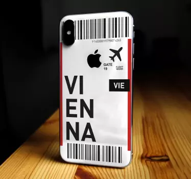 Iphone sticker vibrant boarding pass design - TenStickers