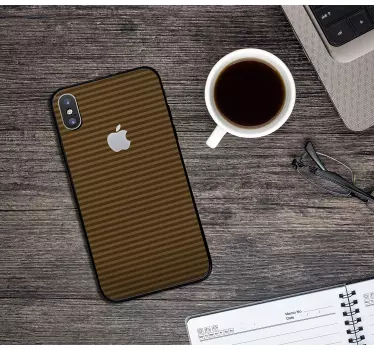 Iphone sticker with brown striped pattern - TenStickers