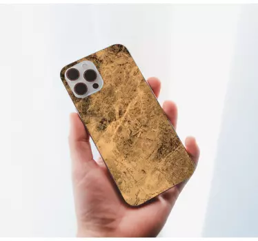 Iphone sticker with textured golden surface - TenStickers