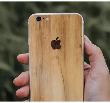 Iphone sticker wooden texture skin - TenStickers
